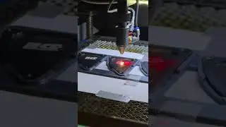 Laser engraving anodization with logo #laserengraving #aluminumparts #logo #laser