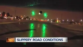 Slippery road conditions