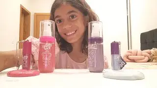 Slime inspired by lip gloss and body splash, two princesses 💖💜