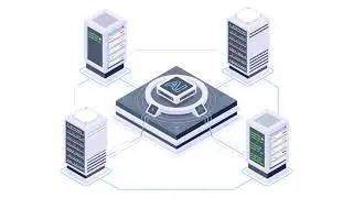 AI Server System Isometric Technology Loop Animation - Elements | After Effect Template