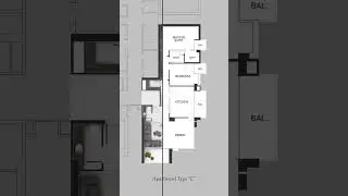 apartment plan design in 2D rendering #viral #trending #architecture #design #2d #shorts