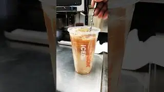 DUNKIN DONUTS ICED CARAMEL COFFEE WITH CREAM AND SUGAR ! #dunkin #coffee @Dunkin-Donuts