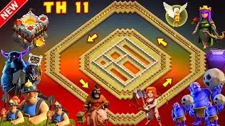 NEW TH11 War Base 2018 Anti 1 Star/Anti 2 Star With Replay Anti Bowler Anti Miner Anti Everything