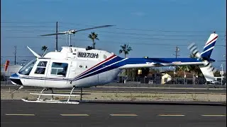 Bell 206 Start-Up & Flight Turbine Engine JetRanger Classic Helicopter N870H