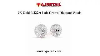 💎 9K Gold 0.222ct Lab-Grown Diamond Stud Earrings | Bold Everyday Brilliance ✨