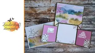Dual Pop Up Card | doppelte Pop Up Geburtstagskarte | besondere Technik | AUFMERKSAME GRÜSSE | WOW
