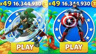 Sonic Dash - Captain America VS Sir Lamorak _ Movie Sonic vs All Bosses Zazz Eggman