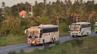 Katarama Luxury Bus alongside Shigaka Luxury &mdash; the road just became a VIP lane.