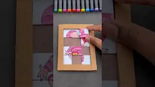 Cheshire Cat cardboard puzzle game #puzzle #craft #shorts