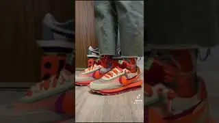 Nike LD Waffle Sacai x CLOT &ldquo;kiss of death net orange blaze&rdquo;