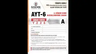 Özdebir Yayınları (Y226) Türkiye Geneli  AYT-6 Geometri Çözümleri