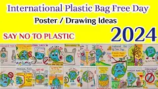 International Plastic Bag Free Day Drawing Ideas 2024 | Say No To Plastic Drawings