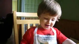 Samuel singing along with Fieval