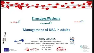 Thursday Webinar - Management of Blackfan Diamond anemia in adults