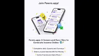 Pawns App is Free Passive Income That's Easy, Safe, Cash!  Personally Use and Tested!