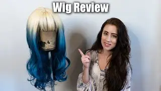 L-email Wig Review: Fashion Women Lolita Long Curly Gradient Blue 65cm Cosplay Wigs