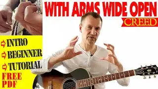 WITH ARMS WIDE OPEN guitar lesson fingerstyle intro FREE TAB