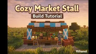 Minecraft Cozy Market Stall Build Tutorial + Practice