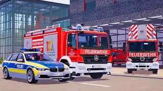 Emergency Call 112 - Oberhausen New Skins Police, Fire Brigade Truck and Ambulance Responding! 4K