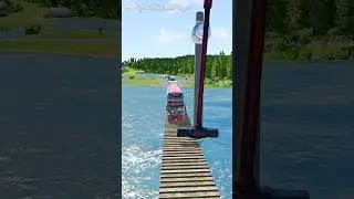 Vehicles Crashes Bridge into Water vs Giant Hammer  |Beam NG.Drive #1