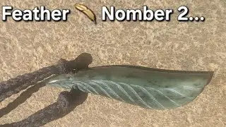 Feather 🪶 #2 shaped out of New Zealand Jade/ Pounamu 
