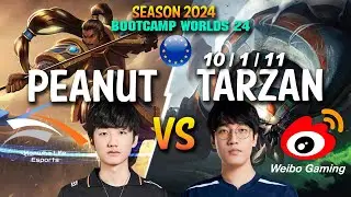 WBG Tarzan vs HLE Peanut - Tarzan SKARNER vs Peanut XIN ZHAO JG - Patch 14.20 EUW WORLDS 24 Bootcamp