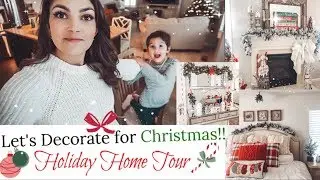 DECORATE WITH US FOR CHRISTMAS | OUR HOLIDAY HOME TOUR | FARMHOUSE + TRADITIONAL THEMES!