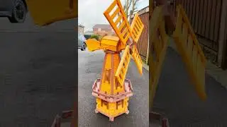 Dutch Design Wooden Garden Windmill