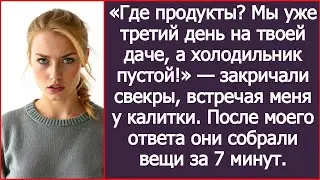 «Где продукты? Мы уже третий день на твоей даче, а холодильник пустой!» — возмутились свекры.