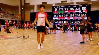 Yongqi Li scores 723!!! Single Rope Triple Unders Highlight