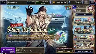 War of the Visions FFBE Summons - 9 step for Lightning and Snow (FFXIII)
