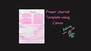 Prayer Journal Template using free version of canva