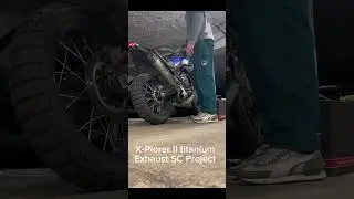 YAMAHA TENERE 700 2024 STOCK EXHAUST VS SC PROJECT X-PLORER II TITANIUM EXHAUST (SLIP-ON) #shorts#T7
