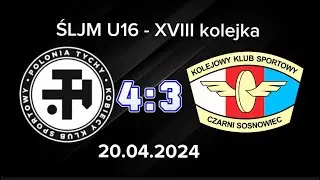 240420 -ŚLJM-XVIII kol. - KKS POLONIA TYCHY 4:3 KKS CZARNI SOSNOWIEC (3:0)