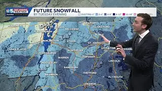 Sunny Monday afternoon, steady snow expected Tuesday in Vermont (12-01-25)