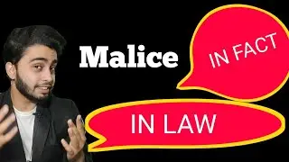 Malice in Law and Malice in Fact! comment's video