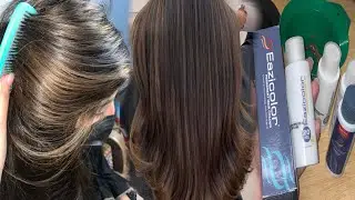 How to style your hair Highlights & Cap Streaking | Hair colour at home | hair care