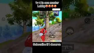 most intense fight 1v4 in ace master lobby/🥵 bgmi pubg mobile #short #pubgmobile #shorts