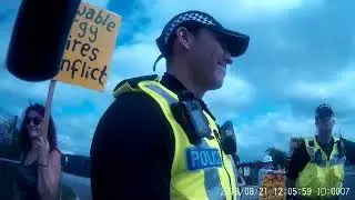 Fracking Corporate Police Thugs at Preston New Road largest Frack pad on the planet