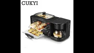 Multifunction Breakfast Making Machine 3 in 1 Electric Coffee maker omelette frying pan bread pizza