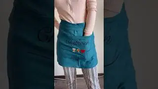 Linen half apron with personalized embroidery 🪡 #logoembroidery #aprons #apron #embroideredgift