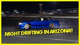 Night Drifting in the AZ Desert - JZ S13, Supercharged Miata, Nissan Laurel, and more RAD cars!!