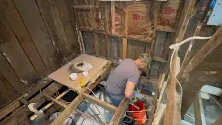 The Burrow: 5/3-5/5 Bathroom demolition and floor joist replacement.