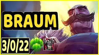 BRAUM VS MORGANA - 3/0/22 KDA SUPPORT GAMEPLAY