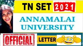 Tnset 2021-offical letter |annamalai university|new update|Tnset|Tnset Exam|tnset preparation
