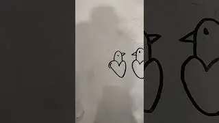 how to draw love birds with 2 hearts very easy #howto #easy #kids #drawing #trend