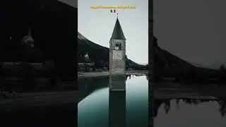 The Sunken Bell Tower of Lake Resia &ndash; Italy&rsquo;s Hidden Wonder! 🇮🇹  #italy  #travel #drone