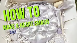 How to make a multi heart chocolate smash cake tutorial diy