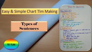 Types of sentences| Types of sentences chart tlm making|Types of sentences chart in English #tetlm