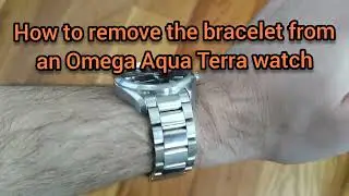 Как снять браслет с часов Omega Seamaster Aqua Terra с помощью съемника Bergeon